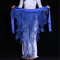 thumbnail image 4 of XIAOCHA Women's Sequin Mesh Wrap Skirt Satin Bow High Waist Skirt Festival Rave Party Skirts Blue One Size, 4 of 6