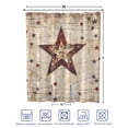 thumbnail image 4 of Split Shower Curtain for Transfer Bench, Texas Star Western Fabric Shower Curtains for Bathroom, Stars Country Retro Tub Sliding Transfer Bench Waterproof Bath Curtains 72"x96", 4 of 9