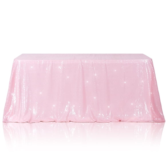 Mantel de lentejuelas Poise3eHome, color rosa, 228 x 335 cm, rectangular