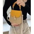 thumbnail image 2 of Kukuzhu Small Straw Tote Handbag for Women Handmade Top Handle Bag Woven Straw Crossbody Shoulder Bag for Summer Beach Travel, 2 of 7
