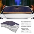 thumbnail image 3 of Yiaed Gold Black Glitter Print Car Windshield Sunshade Front Auto Car Front Window Sun Shade Foldable Sun Visor Shield Cover Auto Accessories for Sedan SUV Truck-Small, 3 of 5