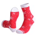 thumbnail image 4 of Men's And Women's Christmas Printed Mid Length Autumn And Winter Socks Sports Socks Sock Red, 4 of 5