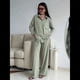thumbnail image 5 of Conjuntos Casuales de Salón para Mujer, Camisas de Larga con Botones y Pantalones de Pierna , Conjuntos de Chándal Verde XL, 5 of 10