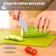 thumbnail image 3 of Juego de 4 Tablas para Picar con Base Bluelander, Tabla de Plástico Antideslizantes de Colores, 3 of 5