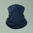 thumbnail image 4 of Solid Summer Neck Gaiter for Unisex Sun Protection Ice Silk Cooling Face Mask Neck Scarf Thin Breathable Bandana for Cycling Fishing 1 PC Navy One Size, 4 of 5