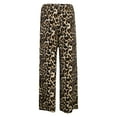 thumbnail image 6 of Jamsmile Womens Pants Leopard Print Elastic Waisted Drawstrings Casual Pants Straight Summer Wide Leg Loose Trousers, 6 of 7
