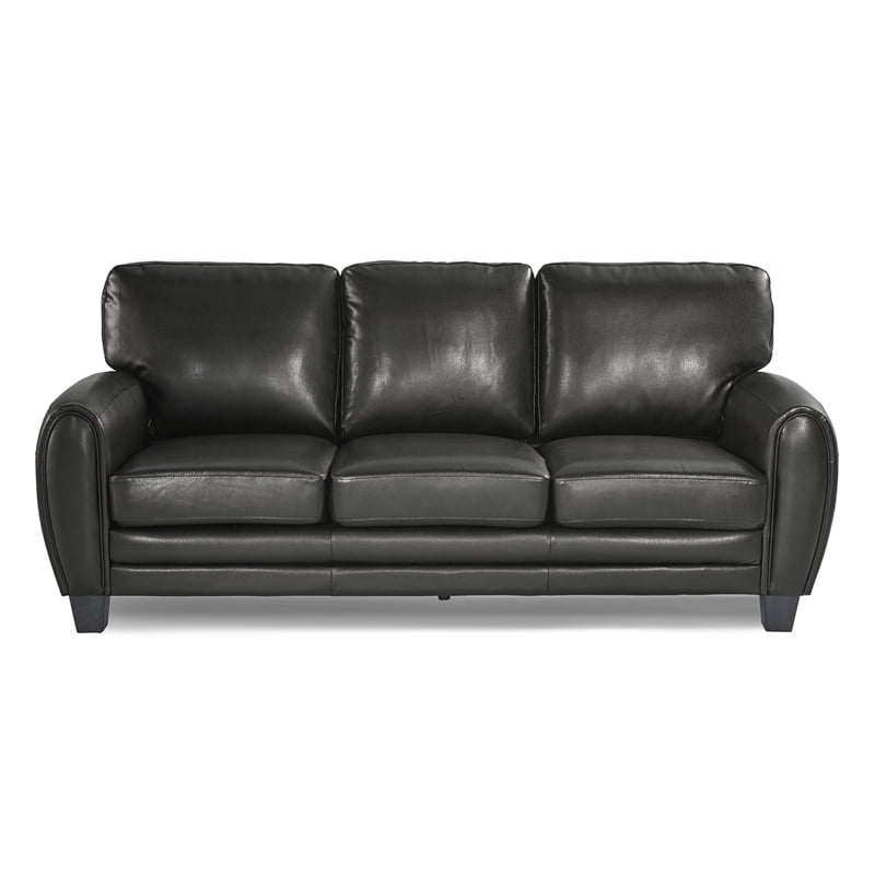 Seater Modern Faux Leather Sofa, Leather Couch Metal Legs