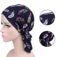 thumbnail image 4 of Chapeau Chemo Imprimé Foulard Femme Coton Turban Musulman Extensible Turban; Perte de Cheveux Extensible Baotou Couvre-Chef, 4 of 4