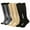 Black,Nude,Stripe(3-Pair), variant on 2 Pairs Zipper Compression Socks, 15-20 mmHg Closed Toe Compression Stocking with Zipper for Women and Men