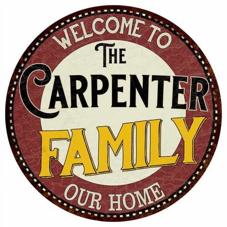 The Carpenter Family 12 Round Metal Sign Kitchen Game Room Décor 200120038212