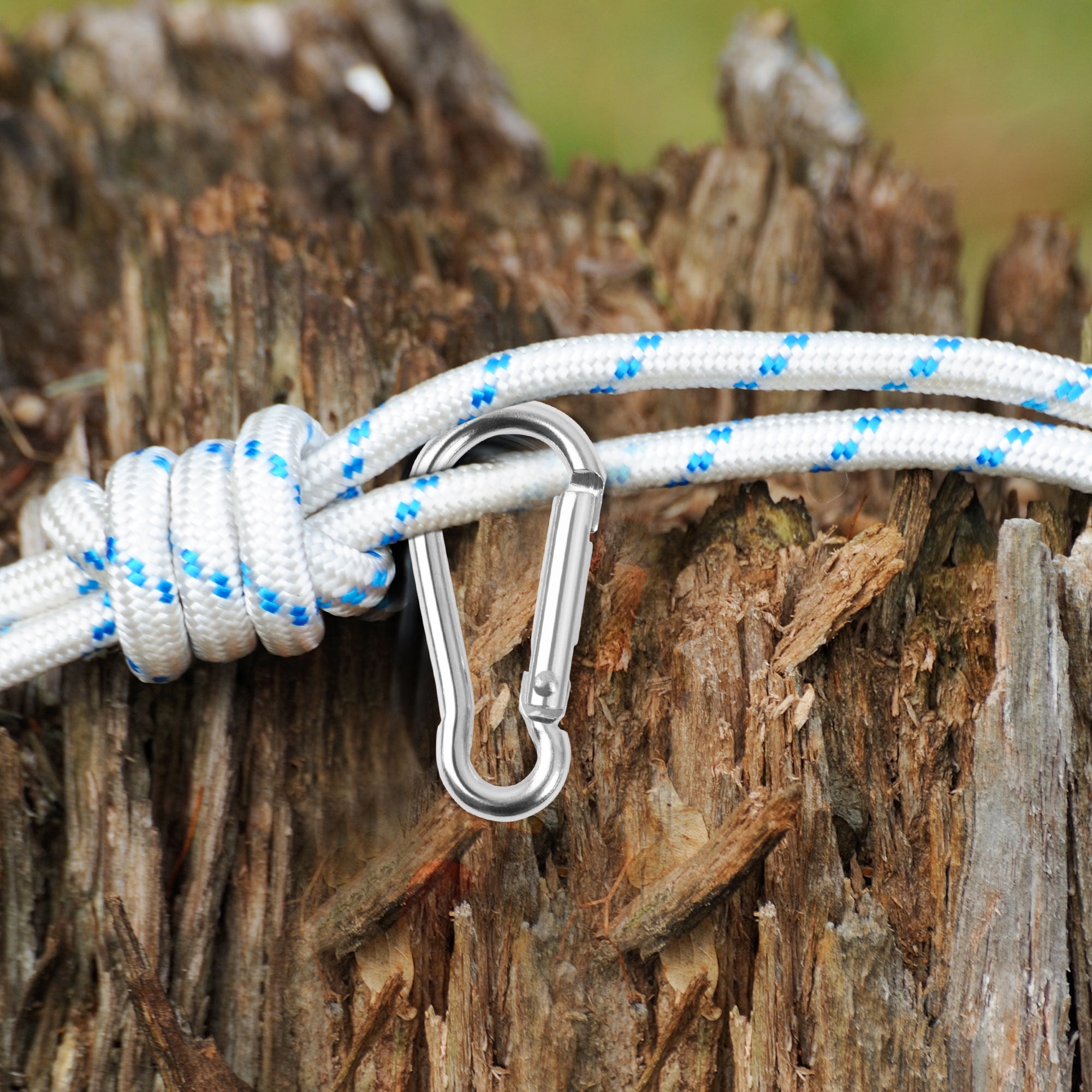 Unique Bargains 10PCS Aluminum Carabiner Clip Ring Spring Snap Hook Quick Link for Locking