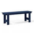 thumbnail image 6 of WestinTrends Ashore Outdoor HDPE 48" Modern Backless Patio Bench, Navy Blue, 6 of 9