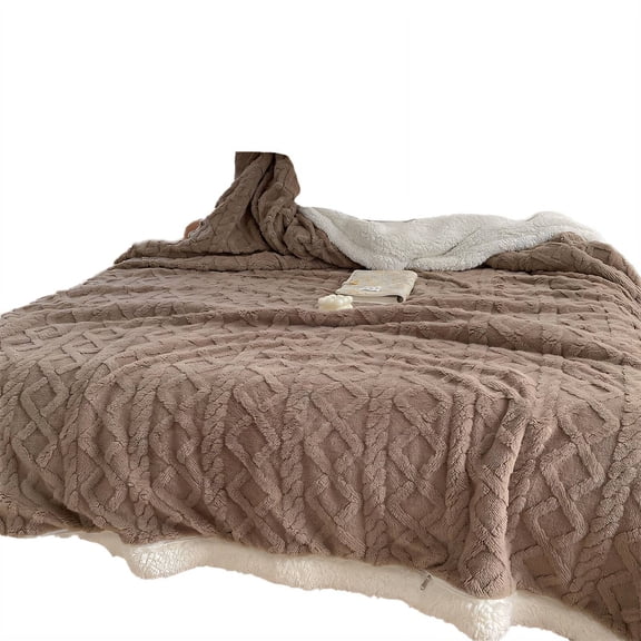 AUQ 2026 New Weighted Blanket Effortless Transformation Checkered Blanket Healthy and Skin Friendly Heavy Blanket for Bedroom Living Room Brown 27.5"×39.3"
