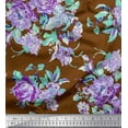 thumbnail image 1 of Soimoi Polyester Crepe Fabric Leaves & Floral Artistic Print Fabric by Yard 52 Inch Wide, 1 of 4
