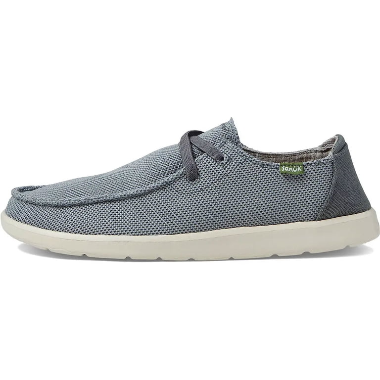 SANUK Grey Loafers with Breathable Mesh Shaka Lite Slip On Summer Shoes Size 9 Amazon.com | Sanuk Shaka Lite SL Mesh Grey 9.5 D (M  main image 3