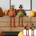 thumbnail image 5 of Todaioua Thanksgiving Turkey Figurine with Dangle Legs - Tabletop Shelf Decor for Holiday Displays, Plush Stuffed Turkey Dolls for Home and Festival Decoration​​, 5 of 5