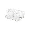 thumbnail image 4 of Juego de portavasos para cepillos de dientes, organizador de encimera de baño, almacenamiento de decoración de moda Claro, 4 of 9