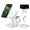 White, variant on Geyo 3-in-1 Magnetic Charging Station for Multiple Devices, Travel Foldable Wireless Charger Stand, Compatible with iPhone, Watch, Earbuds, White