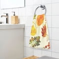 thumbnail image 6 of Bath Hand Towel 2 Pcs Autumn Fall Leaves Thanksgiving Absorbent Face Towel Soft Breathable Cotton Towel Set for Bathroom Kitchen Hotel Spa Gift Decor, 6 of 8