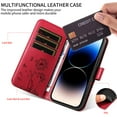 thumbnail image 3 of Wallet Case for Samsung Galaxy S20 5G, Card Holder and Kickstand, Shockproof and Scratch Resistant, Red, 3 of 15