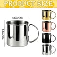 thumbnail image 3 of FURNIX 500Ml Stainless Steel Mug With Handle,Metal Unbreakable Coffee Mugs,Camping Mugs,Tea Cup With Handle,Drinking Cups For Outdoor,Cups For Hot Cold Drinks,Strong Sturdy Mug,Cups For Beer Wine, 3 of 5