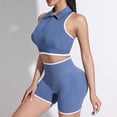 thumbnail image 6 of Hessimy Two Piece Casual Workout Sets for Women Athletic 2 Piece Summer Outfits Lounge Matching Sets Clothing(Blue,M), 6 of 8