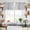 Gray, variant on Brown White Stripe Kitchen Curtain Valances for Windows Farmhouse Short Curtains, Modern Rustic Vertical Striped Rod Pocket Valance Curtain for Bedroom Cafe Living Room 42"x18"