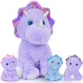 thumbnail image 1 of Set de animales de peluche con diseño de dinosaurios MaoGolan para niñas con 4 peluches, 1 of 8