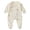 Beige, variant on Unisex Footless Newborn Baby Sleepers Pajamas Romper Girls Long Sleeve (1-3 Months,Dark Blue)