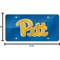 thumbnail image 4 of Pittsburgh NCAA Panthers Blue Mirror Look Acrylic License Plate Laser Tag, 4 of 6