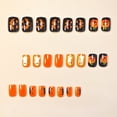 thumbnail image 4 of ONLYEOR Halloween Short Square Press On Nails, Funny Ghost & Pumpkin with Glitter, Reusable Fake Nails for Cute Spooky Style, 4 of 6