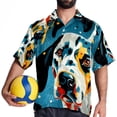 thumbnail image 4 of Spotted Dog Men's Short Sleeve Beach Shirts, Casual Printed Button Down, Summer Unisex Spread Collar Tops, 4 of 6