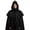 Black, variant on ZGRBOU Medieval Cowl Hood with Buckles Renaissance Hooded Cape Hat for Men Women Halloween Costume Accessories
