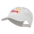 thumbnail image 2 of Number 1 Mom Embroidered Washed Cap - White OSFM, 2 of 5