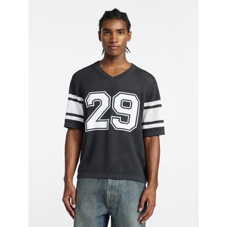 No Boundaries Hockey Jersey Style Shirt with Long Sleeves, Men's