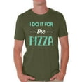 thumbnail image 1 of Awkward Styles Men's I Do It For the Pizza Graphic T-shirt Tops GYM Funny Workout Saying, 1 of 4
