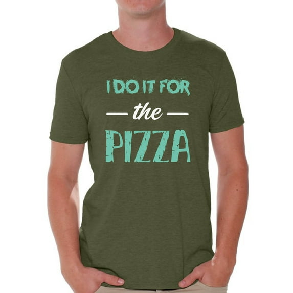 Awkward Styles Men's I Do It For the Pizza Graphic T-shirt Tops GYM Funny Workout Saying