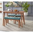 thumbnail image 4 of Simple Living  4-Piece Nettie Solid Wood Dining Set Walnut/Teal, 4 of 5