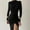 Black, variant on Elegant Women's High Neck Ruched Bodycon Dress With Long Sleeves And Side Slits For Fashionable Look Wedding Day Dress Prom Dress with Split Gown Tall Wedding Dress Dress Formal Evening Formal Dress