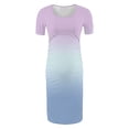 thumbnail image 5 of Frnrwgo Maternity Dress Light Blue Maternity Short Sleeve Dress Mama Baby Shower Pregnancy Dress S-XL, 5 of 6