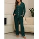 thumbnail image 5 of Conjunto de pijama ZMJ Postpartum, camisa de manga larga y pantalones, color verde azulado M, 5 of 8