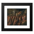 thumbnail image 2 of Jacques Hupin 13x12 Black Modern Framed Museum Art Print Titled - A Still Life with Pomegranates, and Grapes on a Table Draped with an Ornate Turkish Carpet and Assorted Orfevrerie, 2 of 5