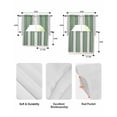 thumbnail image 6 of Sage Green Stripes Kitchen Curtains Sets 24 Inch Length with Valance, Farmhouse Minimalist Abstract Lines Swag Valances and Tiers Curtain Set Drapes Swag Curtains for Living Room, Bathroom, Bedroom, 6 of 6