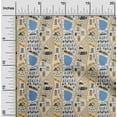 thumbnail image 2 of oneOone Cotton Cambric Medium Blue Fabric Travel Diy Clothing Quilting Fabric Print Fabric By Yard 56 Inch Wide, 2 of 5