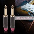 thumbnail image 2 of 2pcs 6.35mm Microphone Jack Gold-plated Stereo Male Plug Cable Connector, 2 of 5