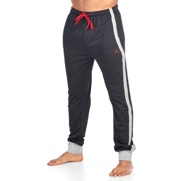 Balanced Tech Men's Color Block Stripe Jersey Knit Jogger Lounge Pants