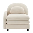 thumbnail image 2 of Vitoria Curved Sofa LSF - Beige White Teddy Fabric with Pillows, 2 of 6