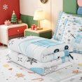 thumbnail image 5 of Manfei Winter Holiday Zipper Twin Comforter Sets with Fitted Sheet and 2 Pillowcases,Cute Xmas Christmas Gingerbread Zipper Bedding Set,Xmas Reversible,4-Piece, 5 of 7