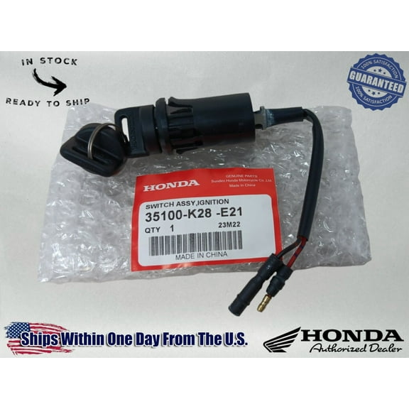 Honda Genuine OEM Authentic  Ignition Switch Assembly 35100-K28-E21