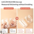 thumbnail image 4 of Vaso de plástico desechable para té con leche, boba, para fiestas, con tapa desechable y pajita, reutilizable, duro, con forma de burbuja, vasos de vidrio, 4 of 5